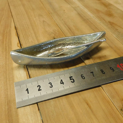 Canoe Salt Bowl With Pewter Spoon, Condiment Bowl , Hand Crafted House Warming Gift, In Fine Pewter By William Sturt