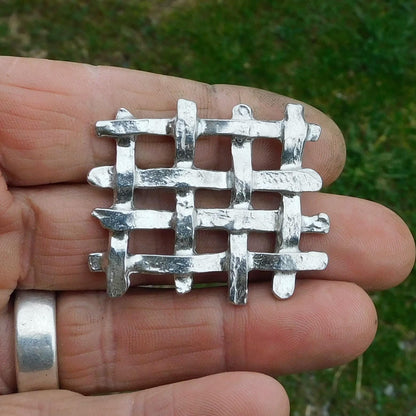 Celtic Weave Brooch, Handcast Pewter, Polished Finish