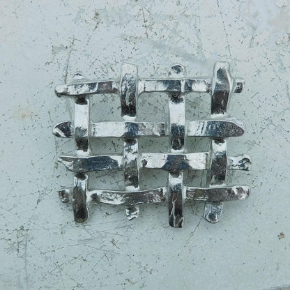 Celtic Weave Brooch, Handcast Pewter, Polished Finish