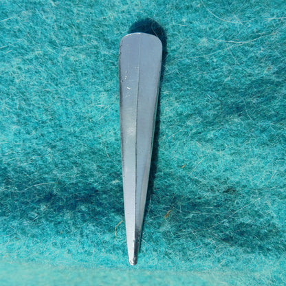 Minimalist Spike Brooch, Handcast Pewter, Polished Finish