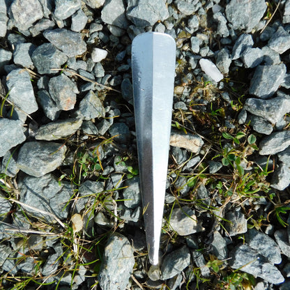 Minimalist Spike Brooch, Handcast Pewter, Polished Finish