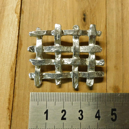 Celtic Weave Brooch, Handcast Pewter, Polished Finish