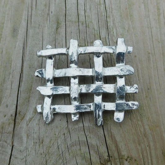 Celtic Love Knot Brooch, Celtic Brooch, Handmade Jewelry, Handcrafted Jewellery, in Fine Pewter, by William Sturt