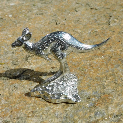 Kangaroo Figurine, Miniature Kangaroo, Kangaroo Totem, Handmade, Hand Crafted, Downunder, in Fine Pewter, by William Sturt