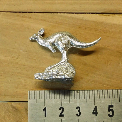 Kangaroo Figurine, Miniature Kangaroo, Kangaroo Totem, Handmade, Hand Crafted, Downunder, in Fine Pewter, by William Sturt