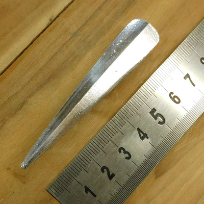 Minimalist Spike Brooch, Handcast Pewter, Polished Finish
