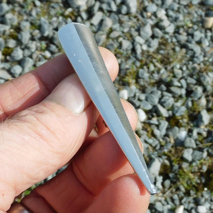 Minimalist Spike Brooch, Handcast Pewter, Polished Finish