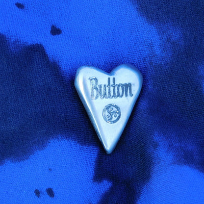 BDSM Pocket Heart "Button", Pewter Token, Personalised, Discreet Intimate Gift Handmade by William Sturt