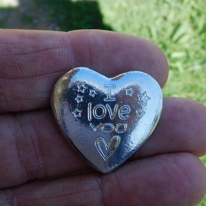 Heart Token, I Love You, Hand Crafted in Finest Pewter by William Sturt.