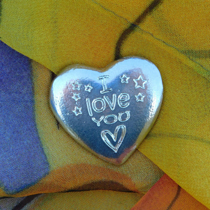 Heart Token, I Love You, Hand Crafted in Finest Pewter by William Sturt.