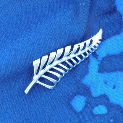 Fern Leaf Brooch (Slender Design), Handcast Pewter Brooch, Polished Finish