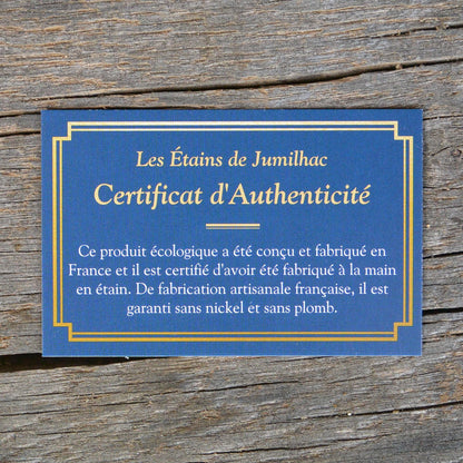 3650 Days Tin Anniversary Heart Token, Handcast Pewter Keepsake on Printed Card