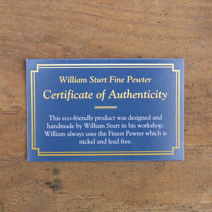 3650 Days Tin Anniversary Heart Token, Handcast Pewter Keepsake on Printed Card