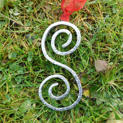 Spiral Christmas Ornament in Pewter
