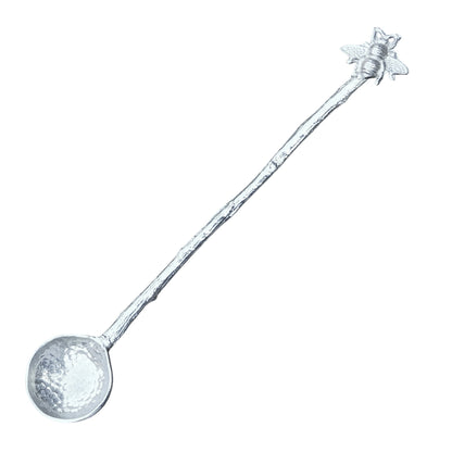 Handcast Pewter Honey Bee Jam Spoon, Long Handled Serving Spoon