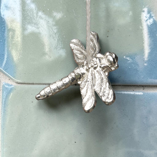 Dragonfly Light Pull, Handcast Pewter, Polished Finish