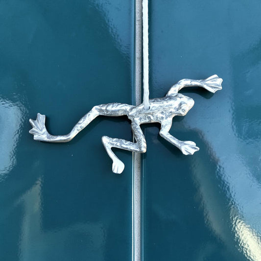 Frog Light Pull, Handcast Pewter, Polished Finish