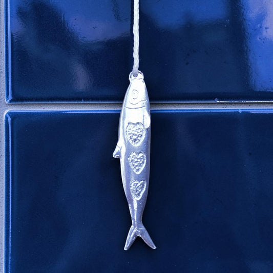 Sardine Light Pull, Handcast Pewter, Polished Finish