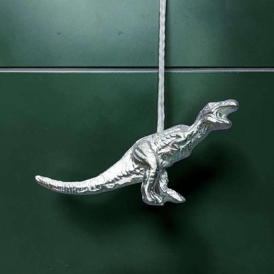 T-Rex Light Pull, Handcast Pewter, Polished Finish