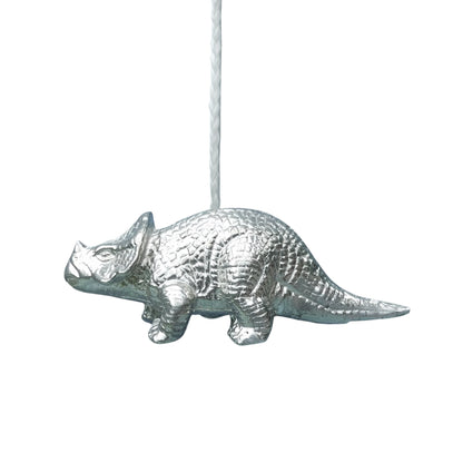Dinosaur Light Pull, Handcast Pewter, Polished Finish