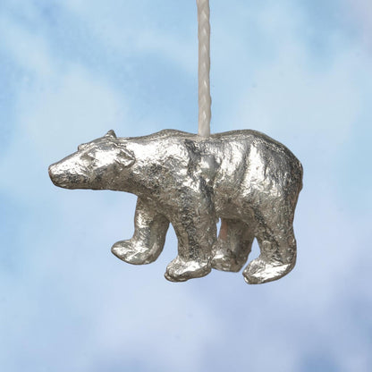 Polar Bear Light Pull, Handcast Pewter, Polished Finish