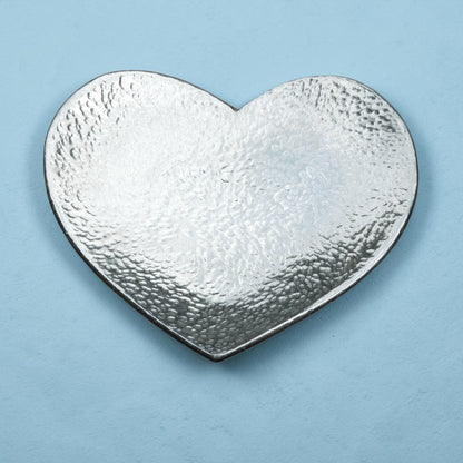 Hammered Pewter Keepsake Dish (Heart Design), Handmade by William Sturt