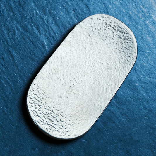 Hammered Pewter Keepsake Dish, Oval Design