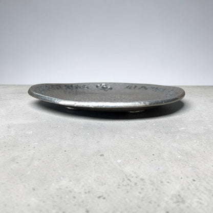 Hammered 10th Anniversary Pewter Keepsake Dish, Round Design, 10 DOWN FOREVER TO GO