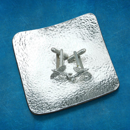 Hammered Pewter Keepsake Dish (Square)