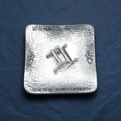 Hammered Pewter Personalised 10th Anniversary Keepsake Dish (Square)