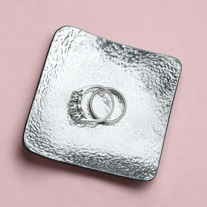 Hammered Pewter Keepsake Dish (Square)