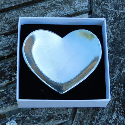 Pewter Keepsake Dish, Heart Shape Design