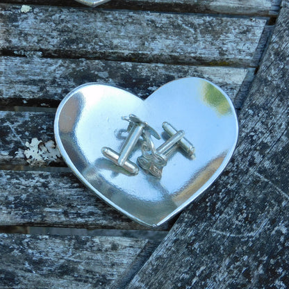 Pewter Keepsake Dish, Heart Shape Design