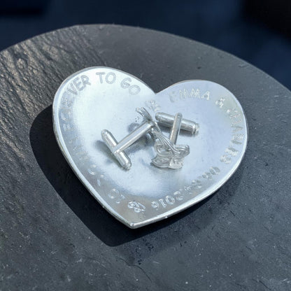 Personalised 10th Anniversary Pewter Keepsake Dish, 10 Down Forever To Go, Heart Design