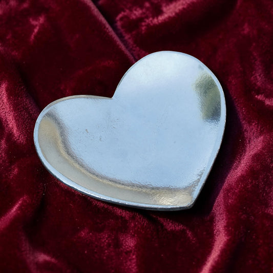 Pewter Keepsake Dish, Heart Shape Design