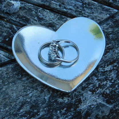 Pewter Keepsake Dish, Heart Shape Design