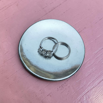 Round Pewter Keepsake Dish