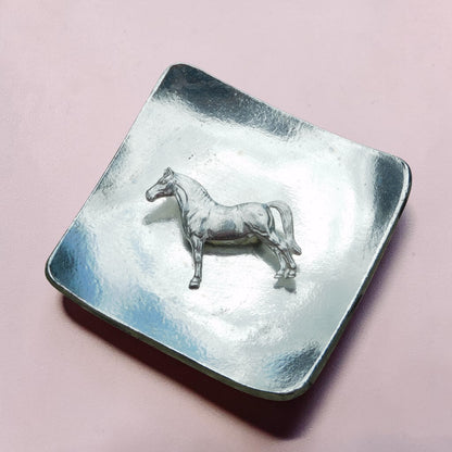 Pewter Keepsake Dish (Square Design), Handmade by William Sturt