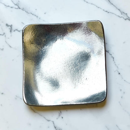 Pewter Keepsake Dish (Square Design), Handmade by William Sturt