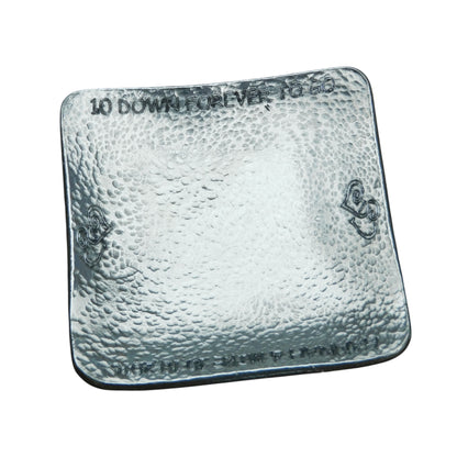 Hammered Pewter Personalised 10th Anniversary Keepsake Dish (Square)