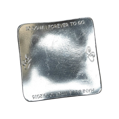 Personalised 10th Anniversary Pewter Keepsake Dish, Square Design, Handmade by William Sturt (Copy)