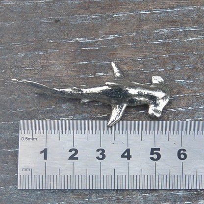 Shark Figurine (Hammerhead Shark), Handmade Pewter