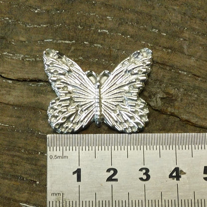 Butterfly Brooch (Smaller Design), Handcast Pewter, Polished Finish