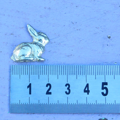 Rabbit Cufflinks (Facing Right), Handcast Pewter Cufflinks, Polished Finish
