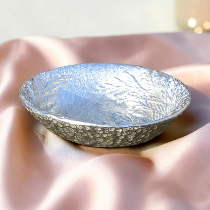 Lavender Sprigs Ring Bowl, Trinket Bowl, Hand Made, In Fine Pewter, By William Sturt