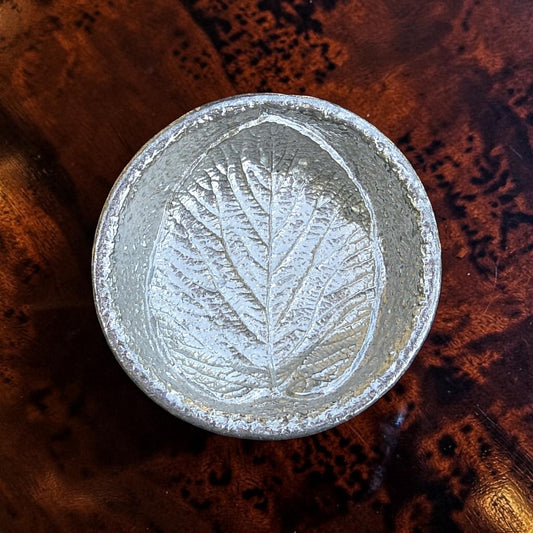 Linden Leaf Trinket Bowl, Handmade in Fine Pewter, By William Sturt