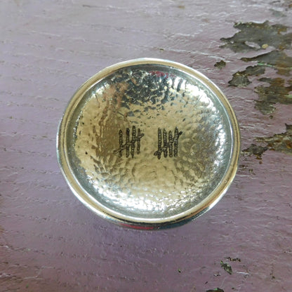 Custom Tally Mark Ring Bowl, Handmade in Fine Pewter