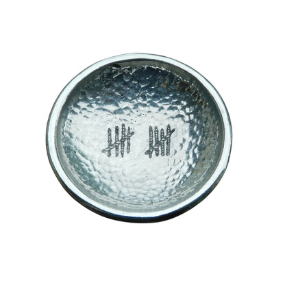 Custom Tally Mark Ring Bowl, Handmade in Fine Pewter