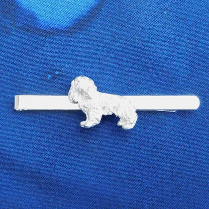 Cocker Spaniel Tie Clip, Handcast Pewter Tie Clip, Polished Finish