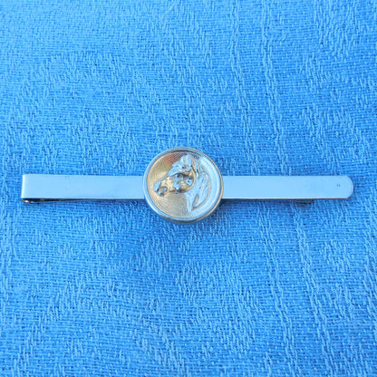 Horse Head Tie Clip, Handcast Pewter Tie Clip, Polished Finish